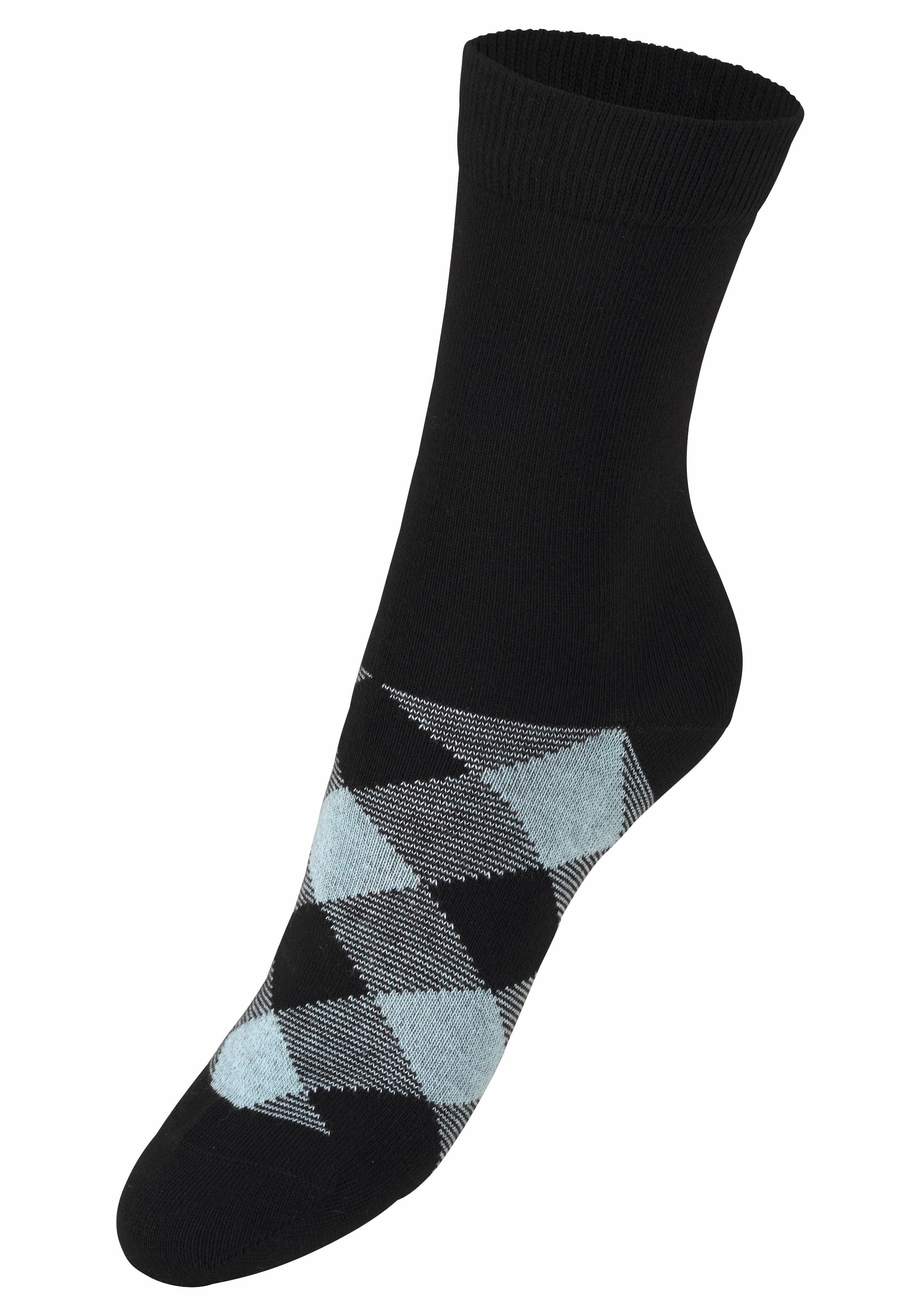 H.I.S Socken Packung, 7 Stk. tlg. in angesagtem Rhombenmuster