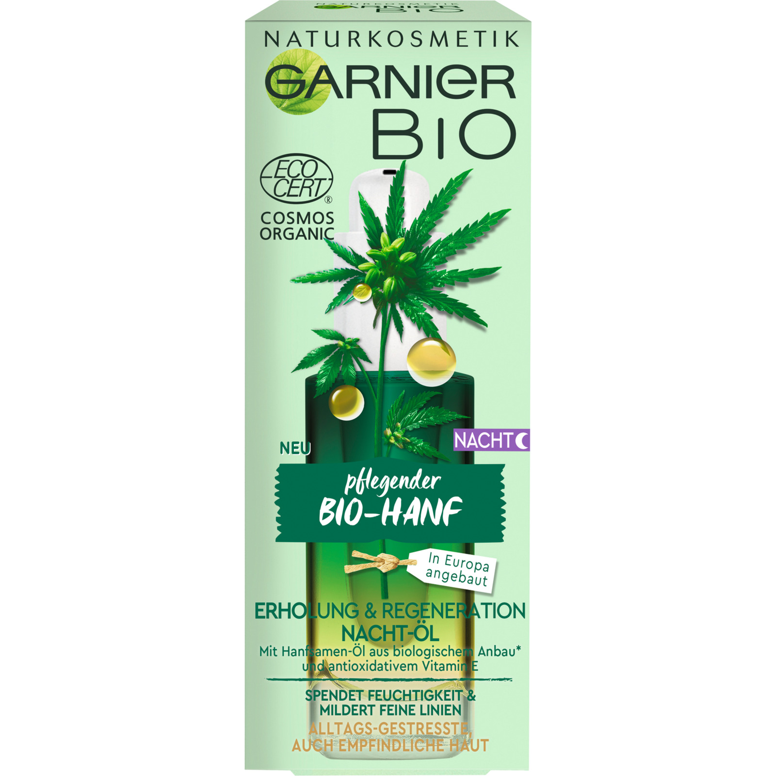 Garnier Bio Gesichtspflege Nacht-Öl Hanf 30 ml