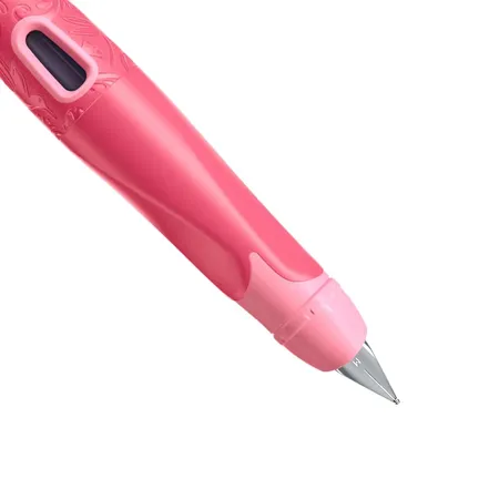 Schulfüller ergonomisch für Linkshänder mit Standard-Feder M - STABILO EASYbirdy 3D Wildlife Special Edition in rosa - inklusive Patrone