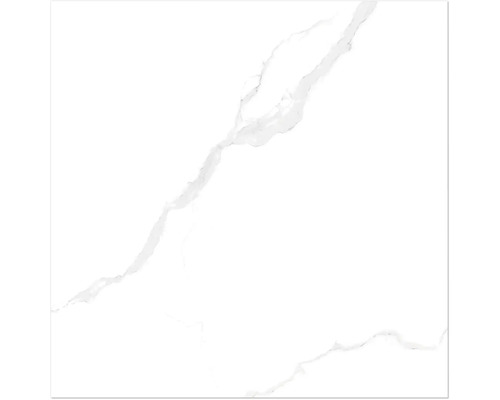 Porseleinen steengoed wand- en vloertegel Topas Marmer Wit Grijs 60 x 60 x 0,7 cm glanzend gerectificeerd
