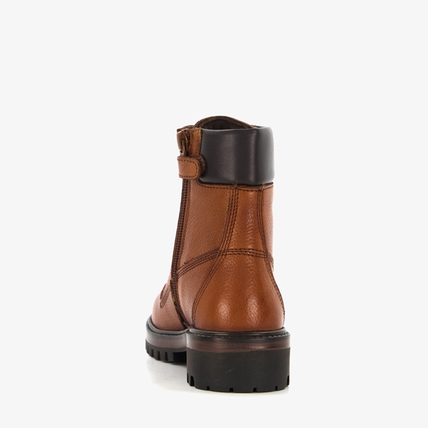 Groot leren jongens veterboots cognac