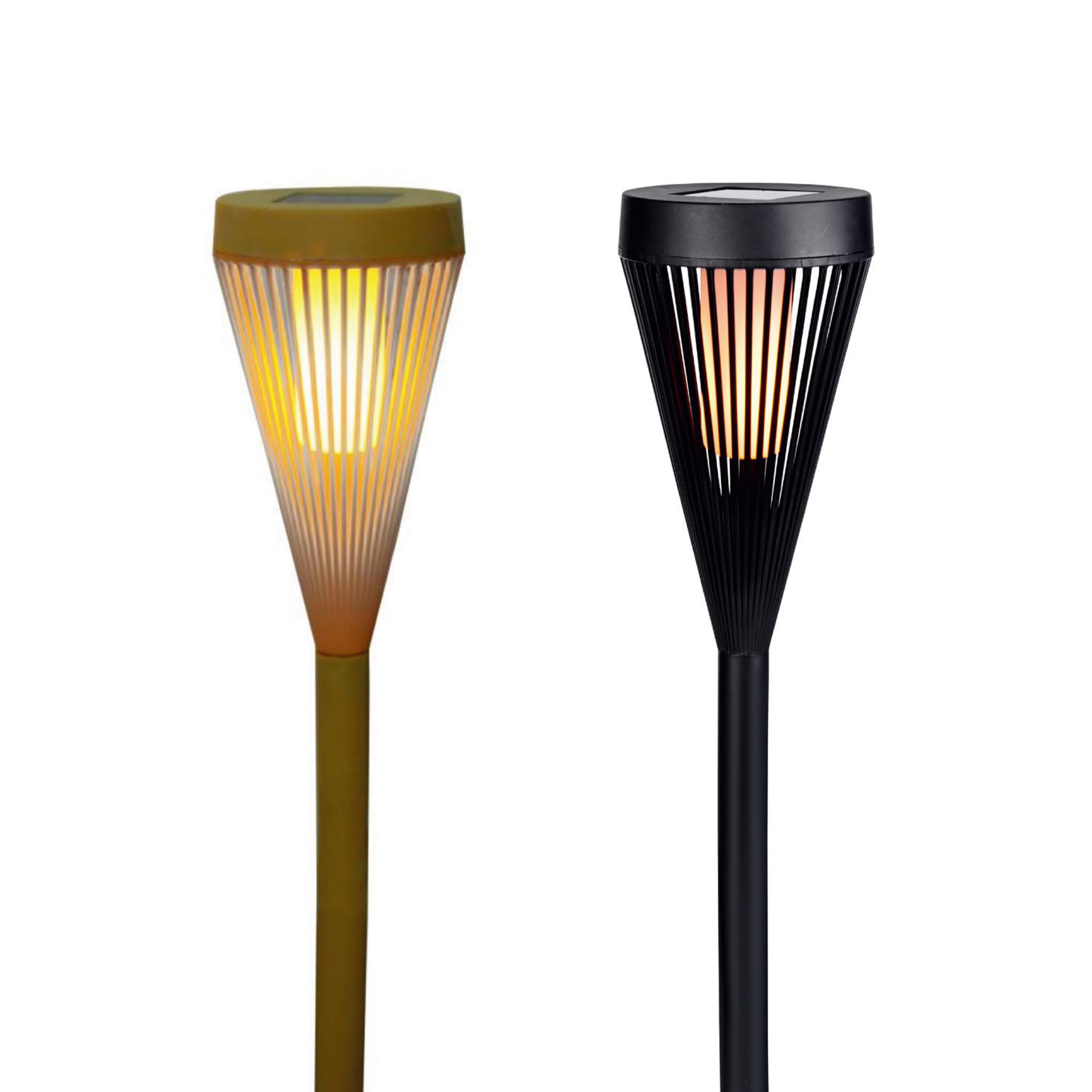 LAMPE SOLAIRE EFFET LANTERNE 10X10X57CM PLASTIQUE