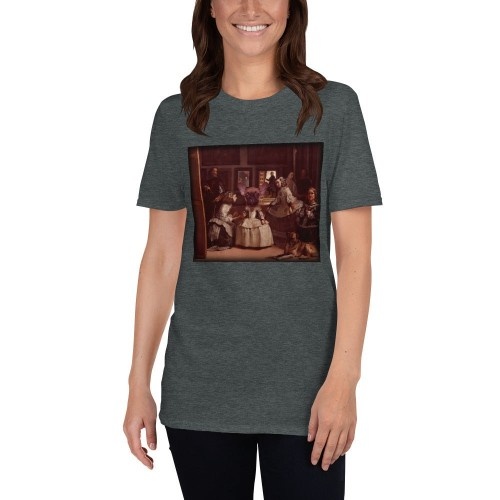Camiseta feminina Mascochula, Las Meninas, personalizada com seu animal de estimação, cinza escuro