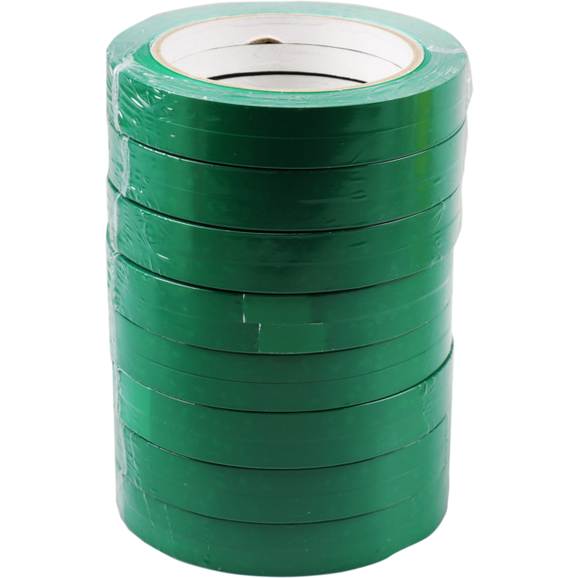 Zakkensluiter, PVC, 9mm, 66m, groen