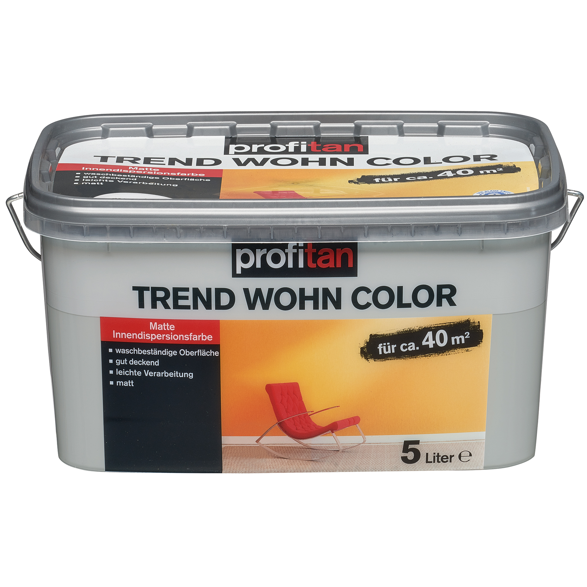 profitan Wandfarbe Trend Wohn Color - Stein matt - 5 Liter