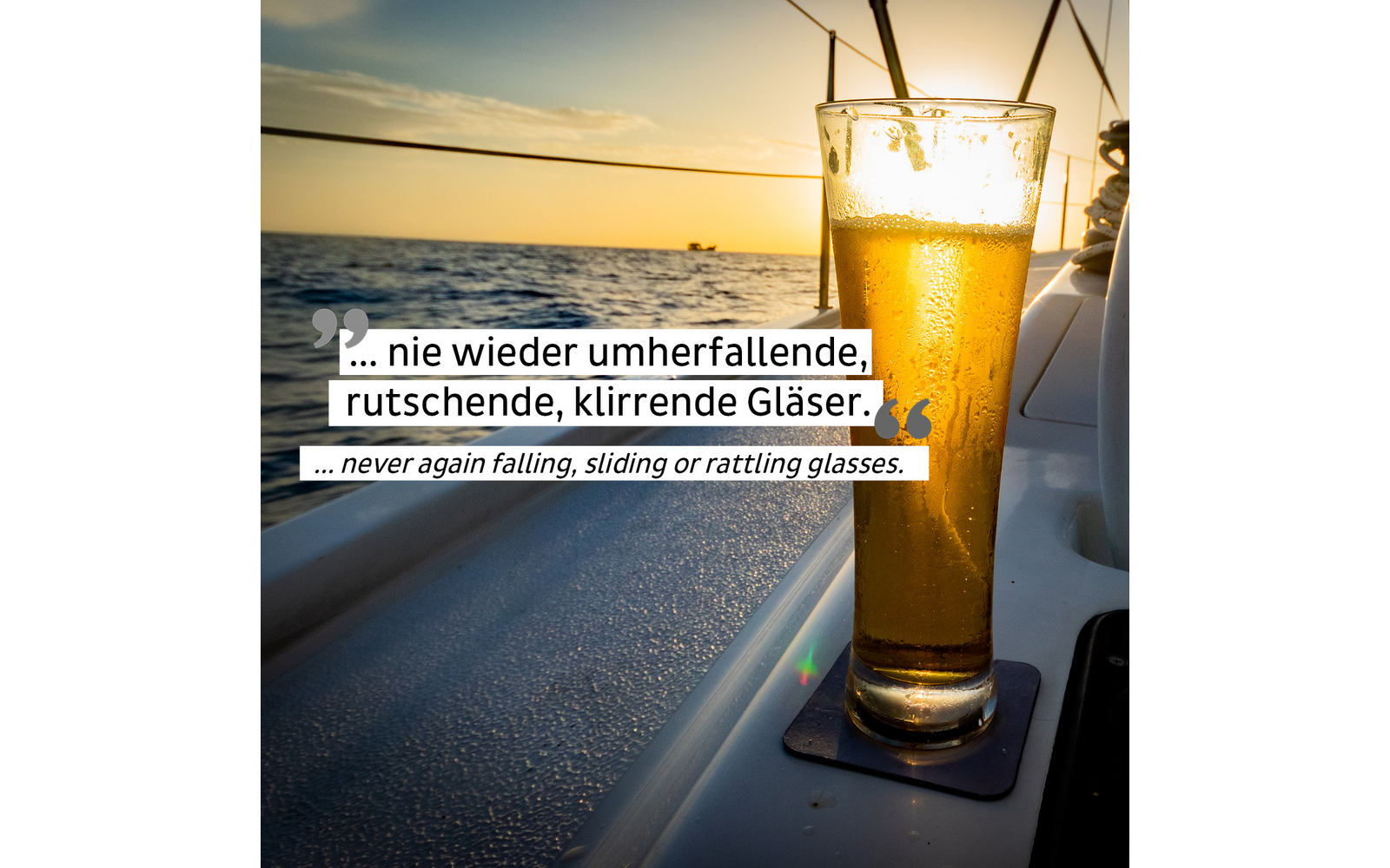 silwy® Magnet-Bier-Kristallgläser mit Untersetzer 4-tlg. (330 ml)