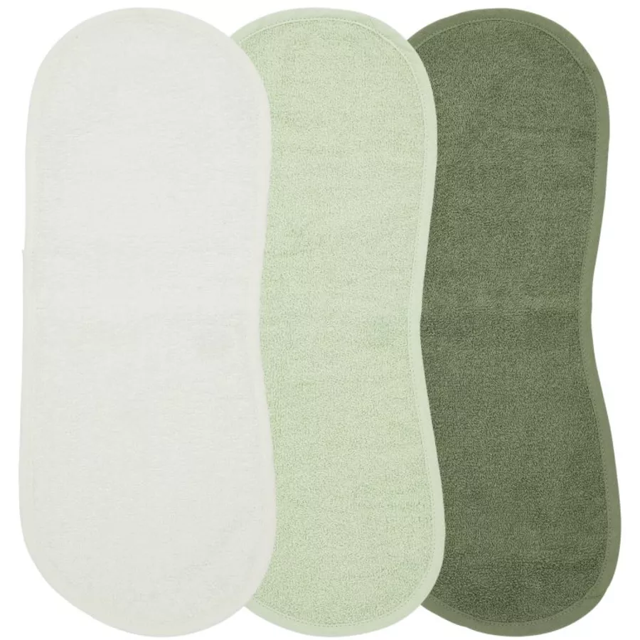 MEYCO Spucktücher XL 3er Pack OffwhiteSoft GreenForest Green
