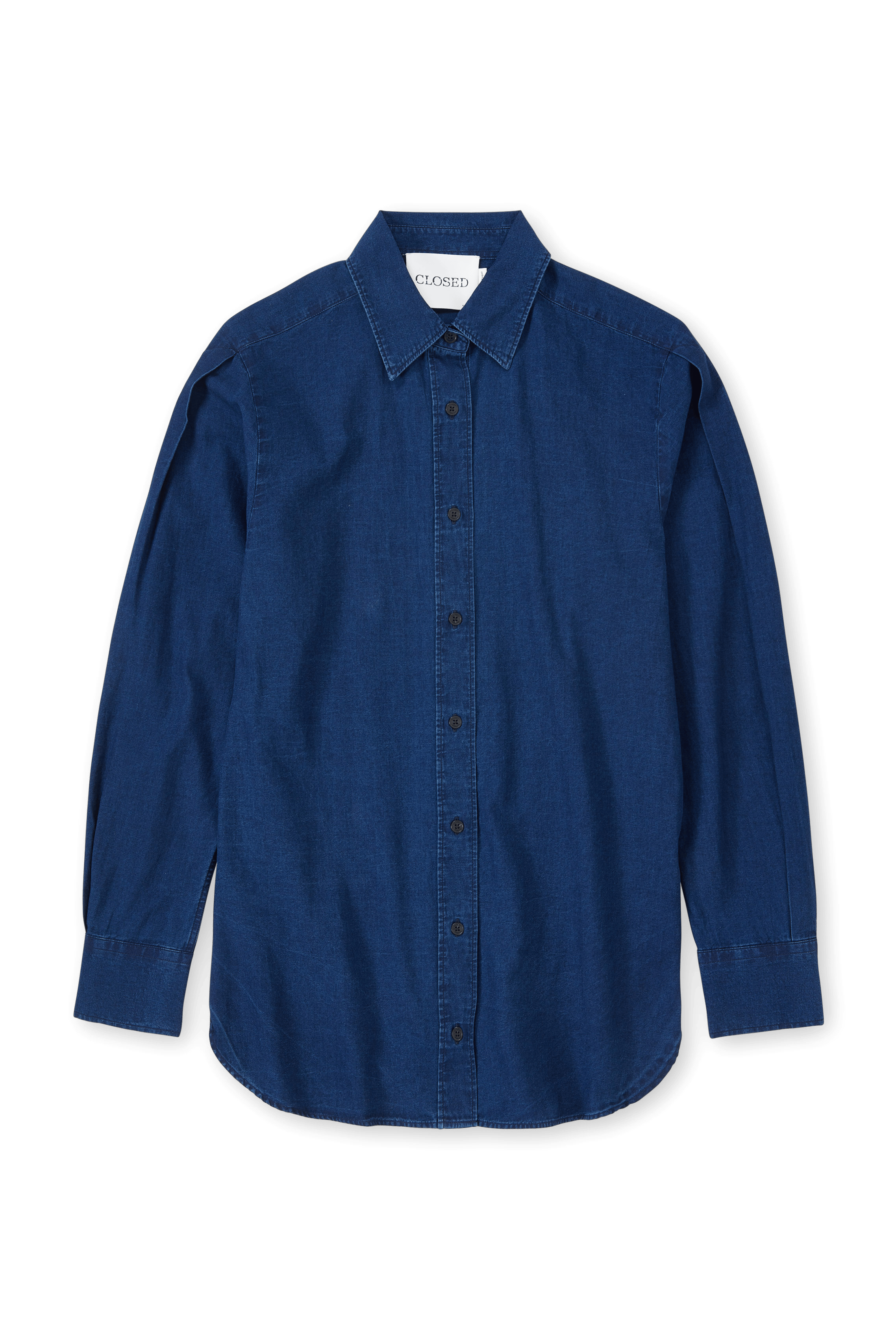 Chemise col classique en coton | Bleu