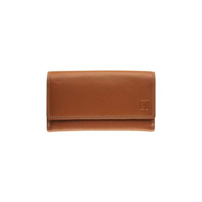 Porte-monnaie double fermeture éclair Dakota - cognac - label M