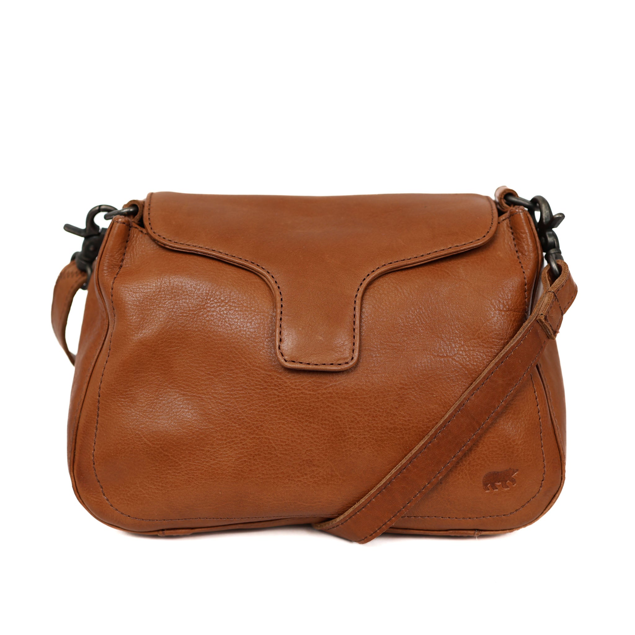 Hand-/schoudertasje met flap 'Fenna' cognac COGNAC