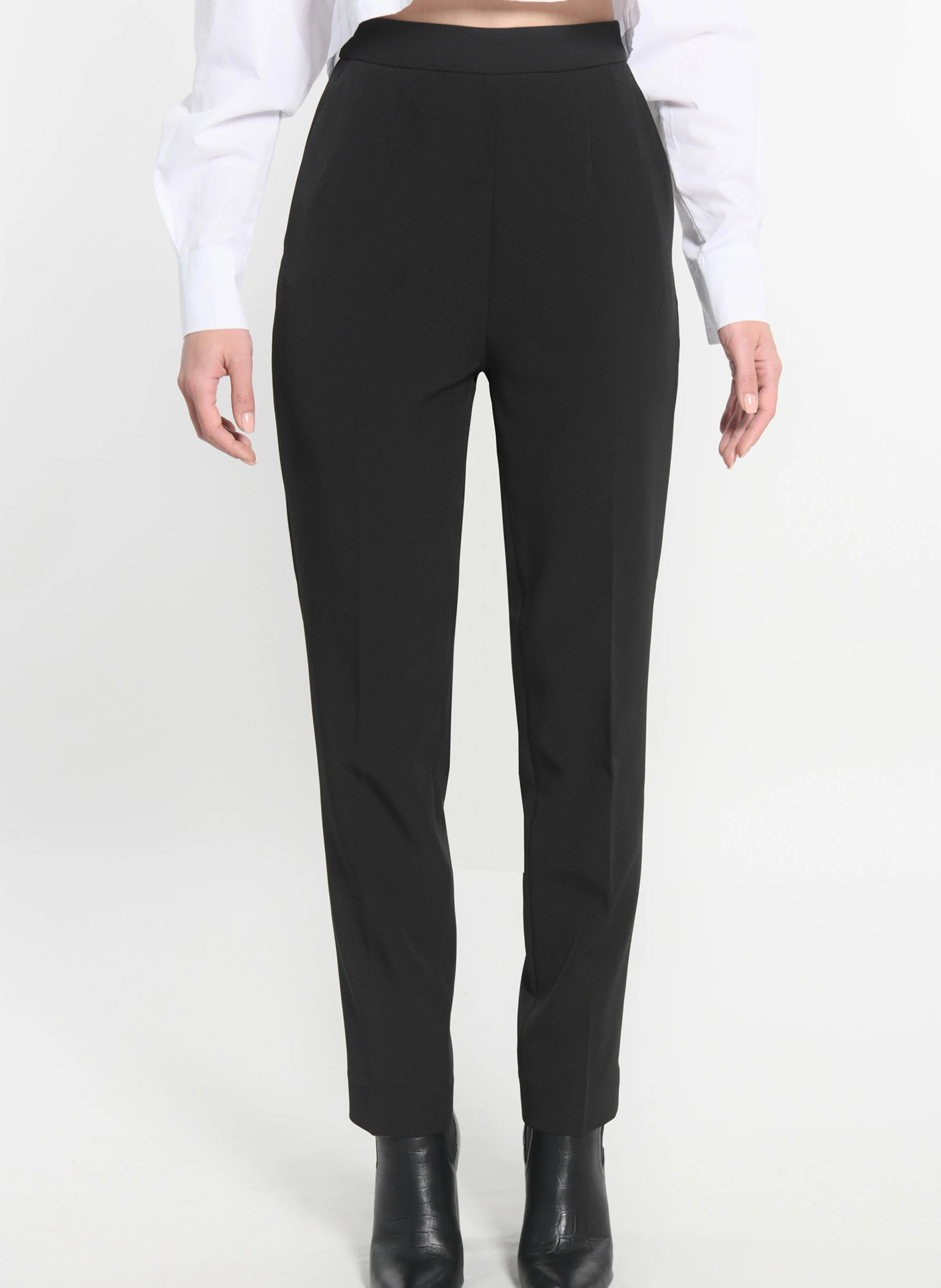 MATHILDA - Pantalon de tailleur cigarette | Noir
