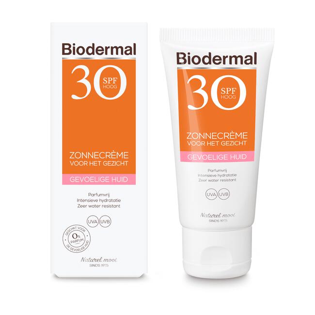 Biodermal Gevoelige Huid Zonnecrème Gezicht SPF 30 50 ML