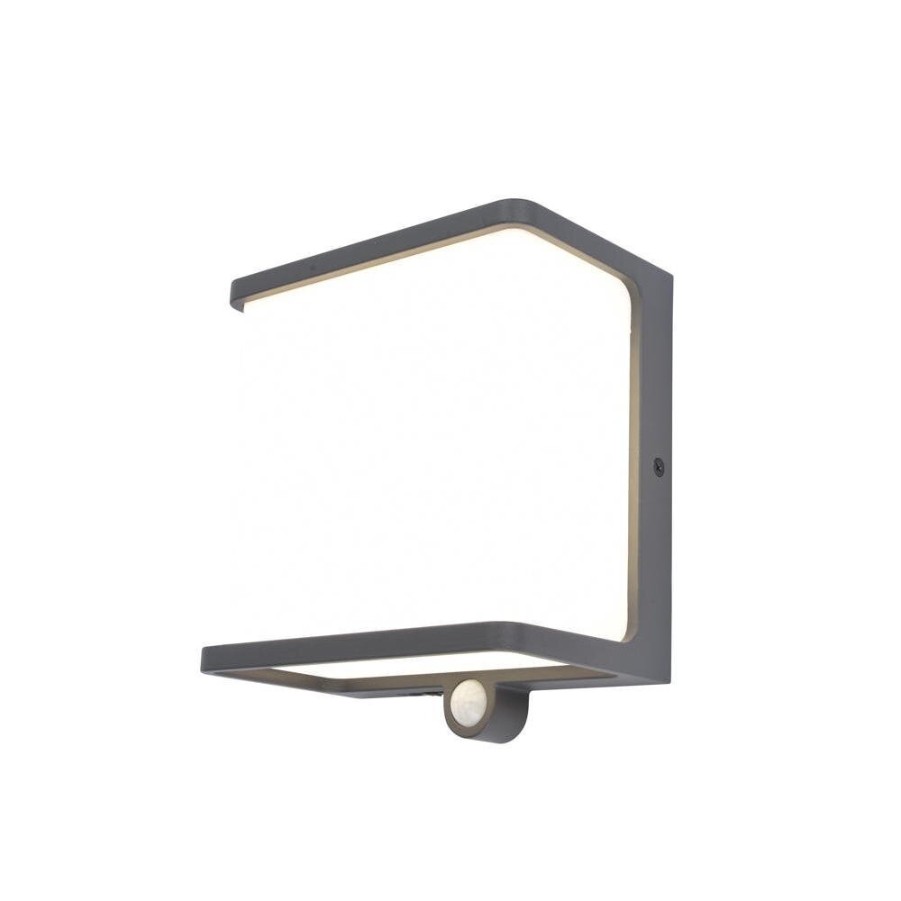 LED Solar Wandlamp Doblo in Antraciet en Wit 12W 1000lm IP44 met Bewegingssensor