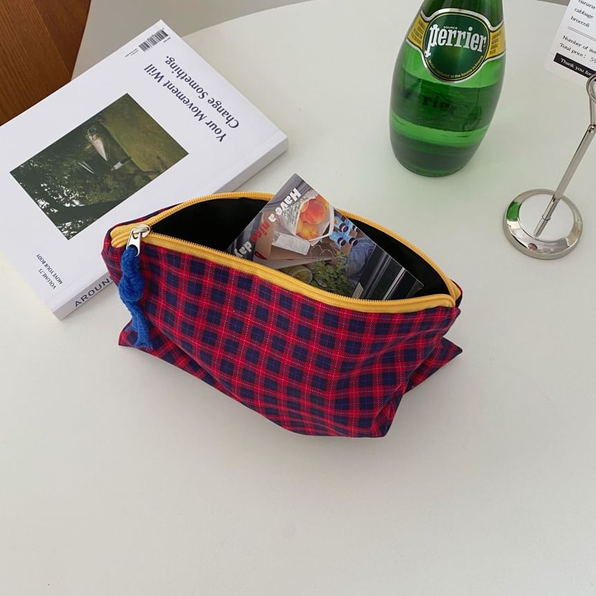 ZenlyHabit - Make-uptas / etui van geruite stof