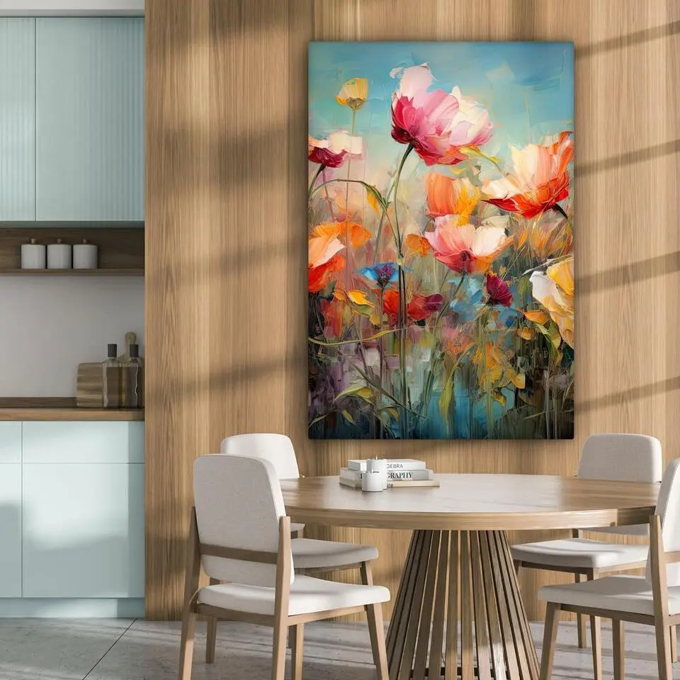 MuchoWow Canvas Schilderij 80x120cm Bloemen Watercolor Kunst