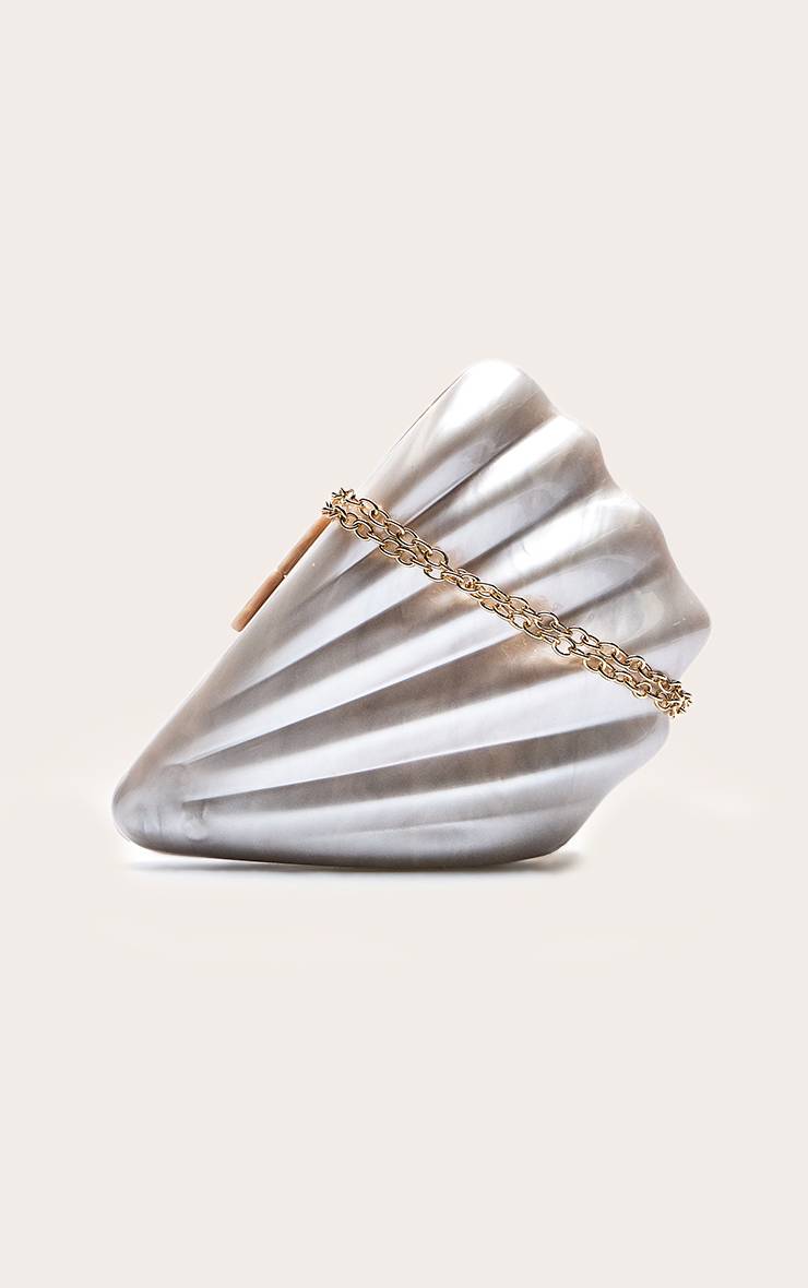Perle Sac Pochette Rigide Coquillage Abstrait Nacré