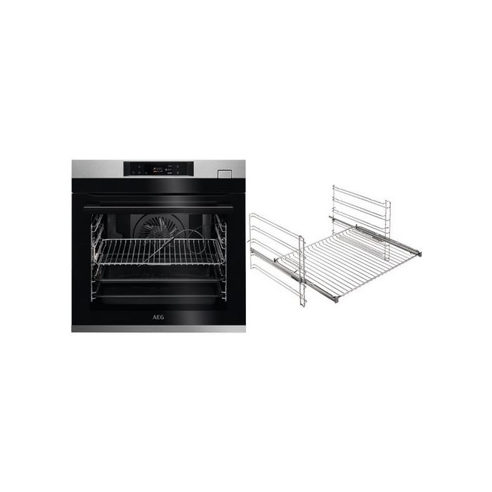 AEG Backofen mit Dampfgarer und Teleskopauszug BF77822V3