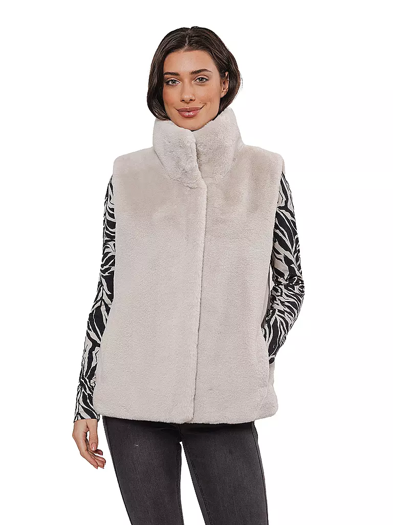 RINO&PELLE Gilet in Felloptik LISON creme