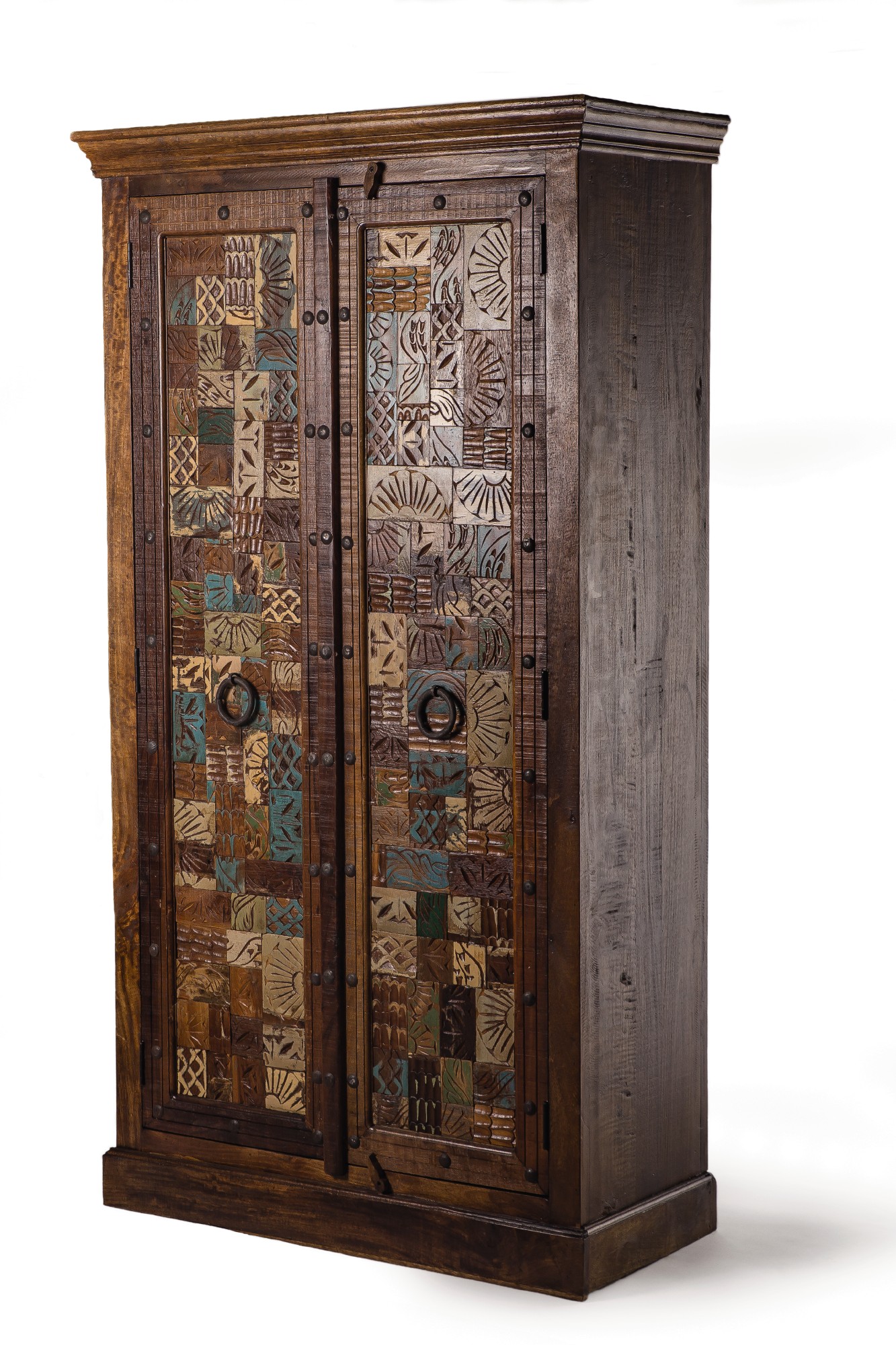 Schrank 'Cumbria' aus recyceltem Holz, L 103 cm, B 45 cm, H 188 cm von fischer's lagerhaus