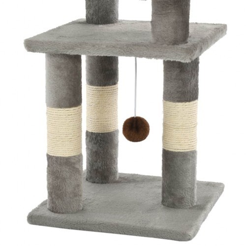 Arranhador para gatos com corda de sisal, cinza