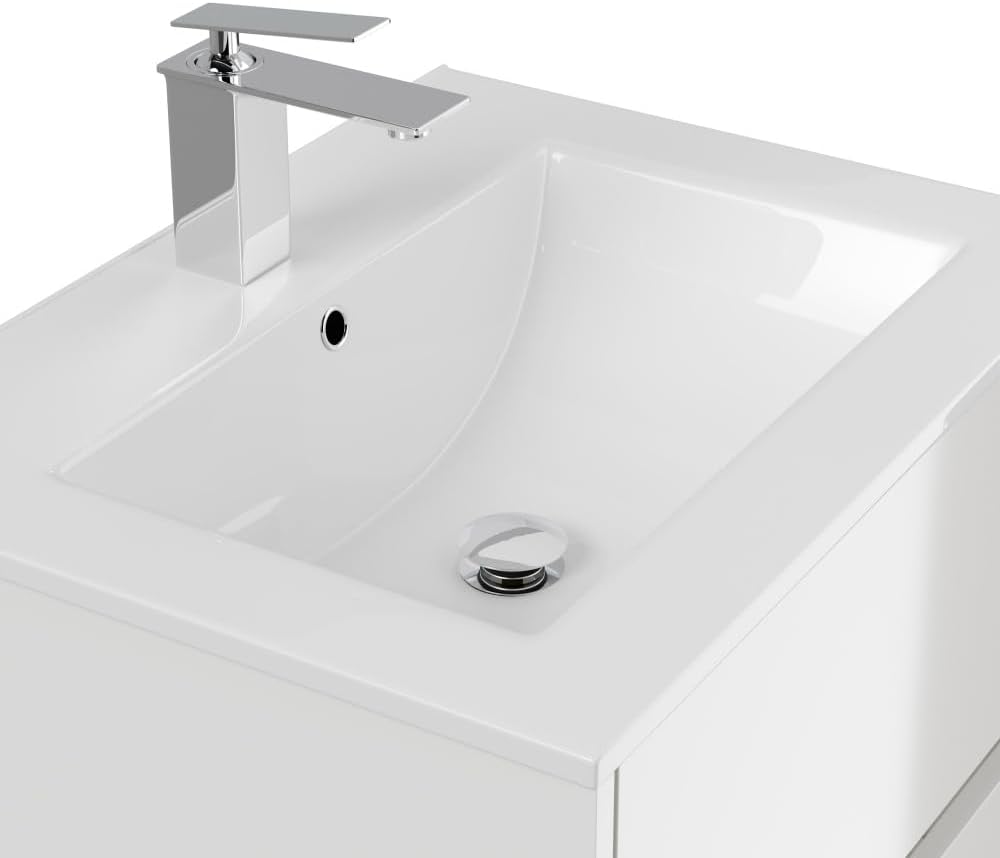 Magnolia Home Badmöbel Taifun & Waschtisch 60cm 2 Greifraum SoftClose Auszüge