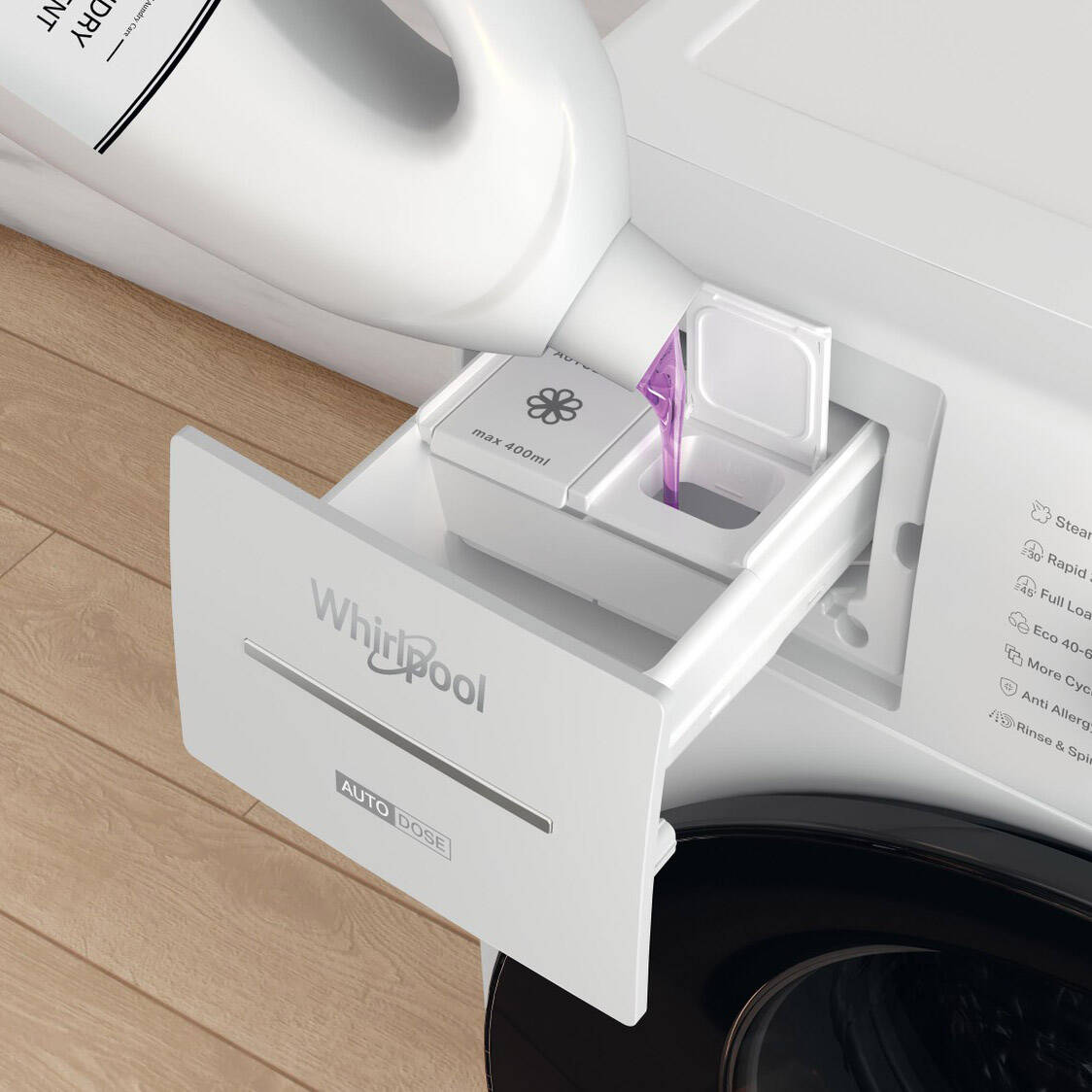 Whirlpool wasmachine W8W046WRBE - 10kg - 1400T/min - Energieklasse A