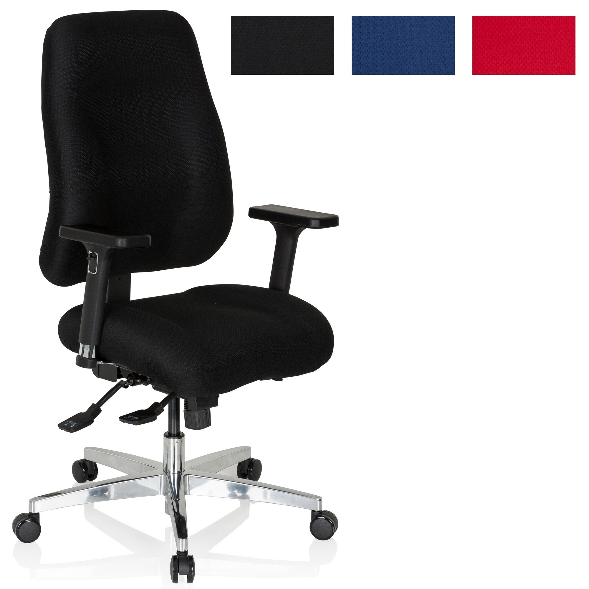 Profi Bürostuhl ZENIT COMFORT Stoff mit Armlehnen (höhenverstellbar) hjh OFFICE