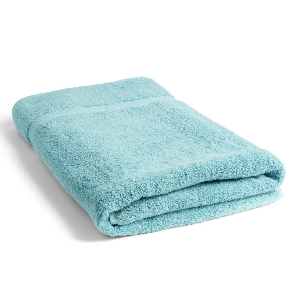 Drap de bain 100% coton bleu 100x150cm