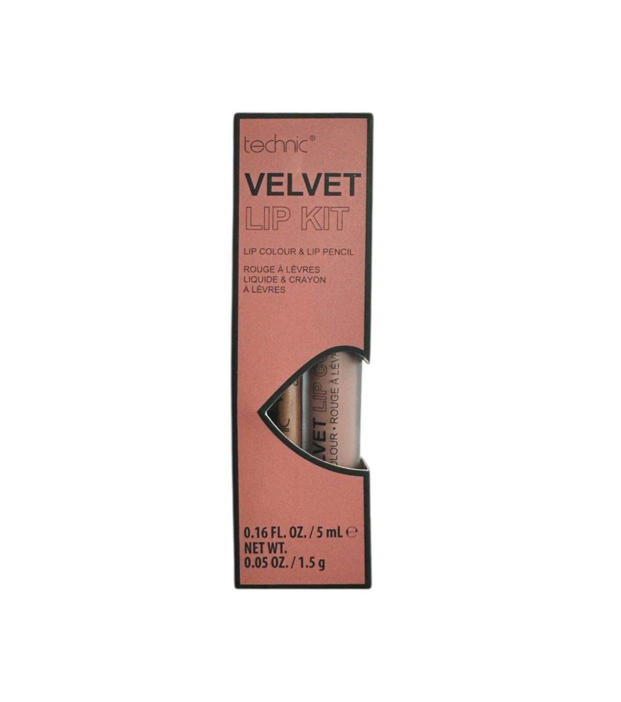 Technic Cosmetics - Lápis de contorno labial + batom líquido Velvet Lip Kit - Iced Mocha