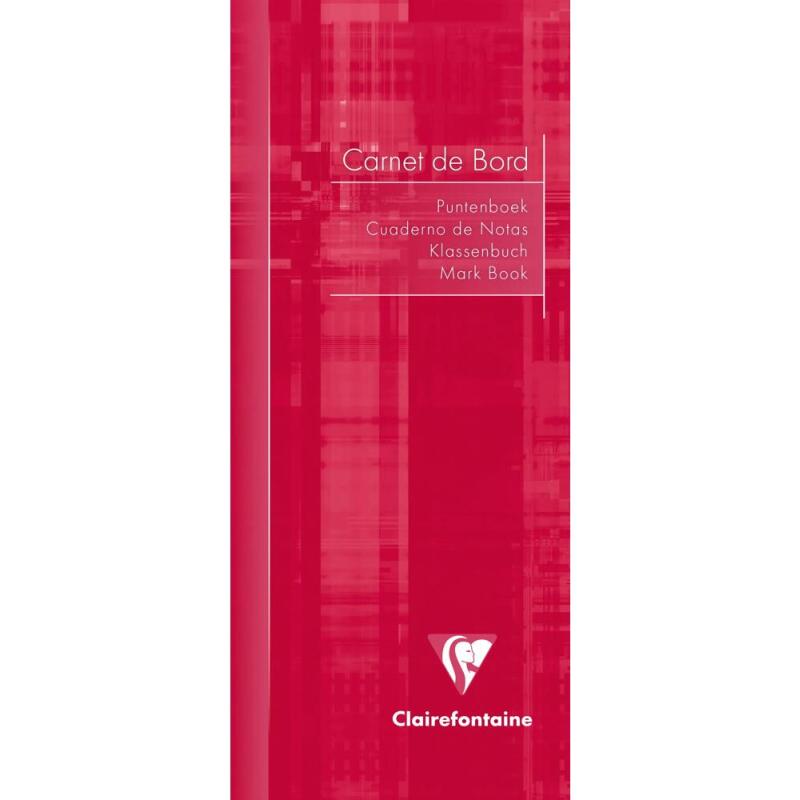 Carnet de bord enseignant piqué 8,5x20cm 32 pages Couleur aléatoire - Assortis