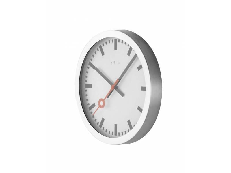 NeXtime Wanduhr Station Ø 35 cm Weiss Analoge Wanduhr