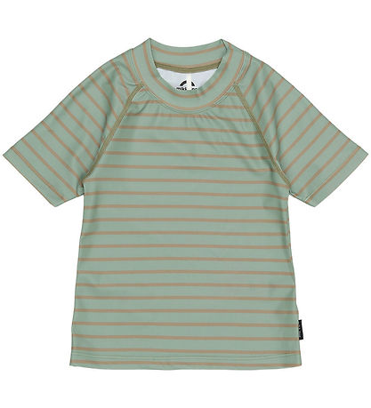 Mikk-Line Badeshirt - UV50+ - Green Bay m. Streifen