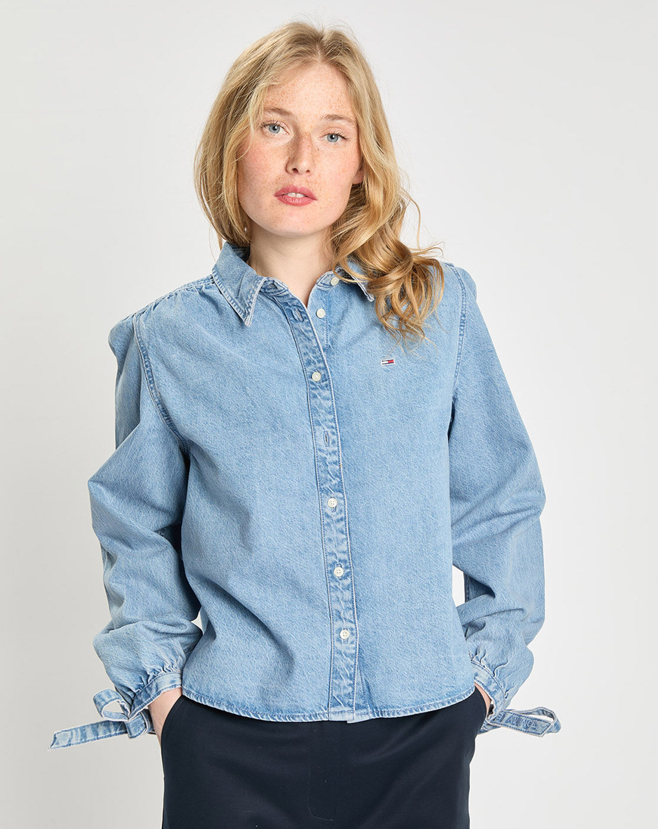 Tommy Jeans Chemise Regular en Jean bleue