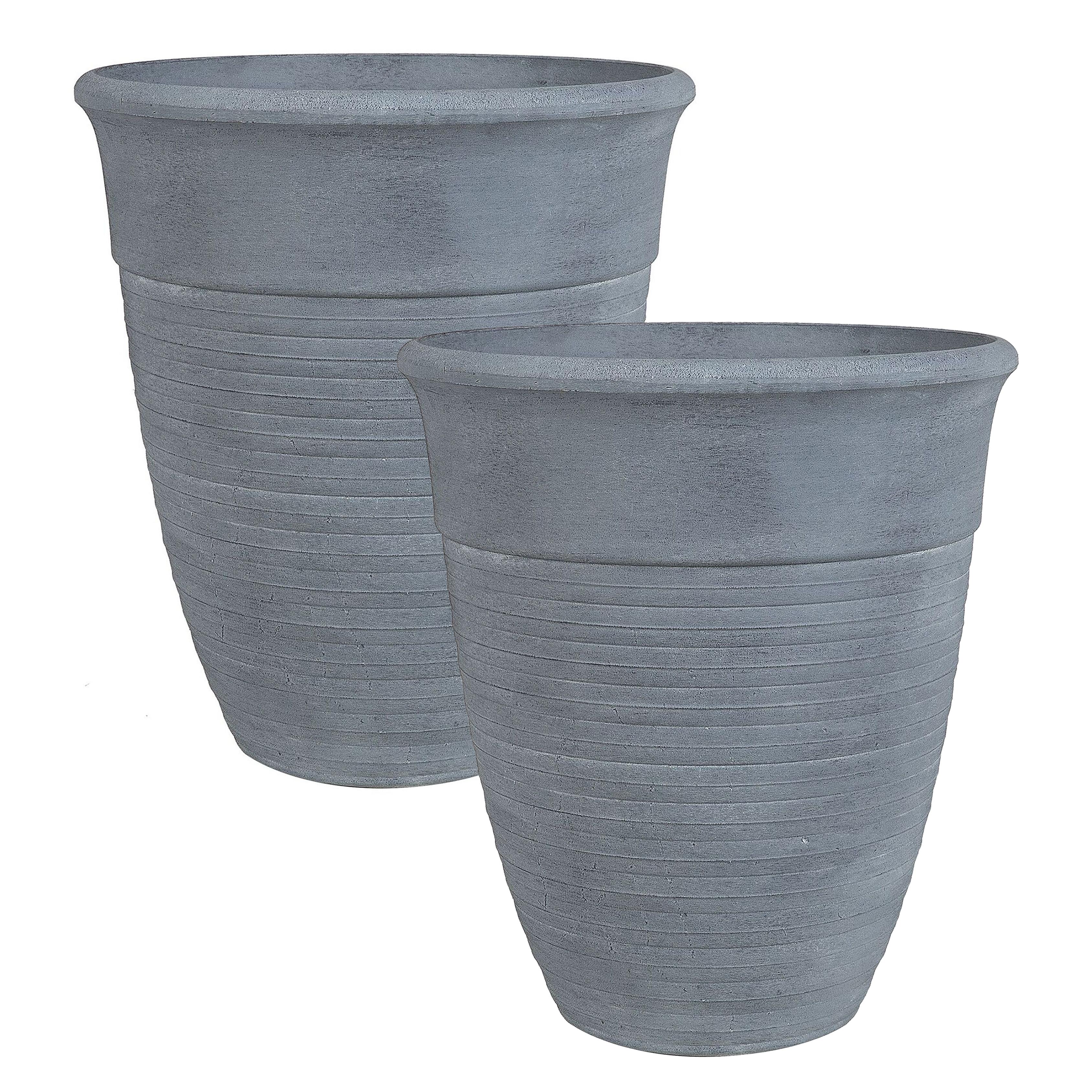 Set van 2 bloempotten KATALIMA 50 cm Grijs