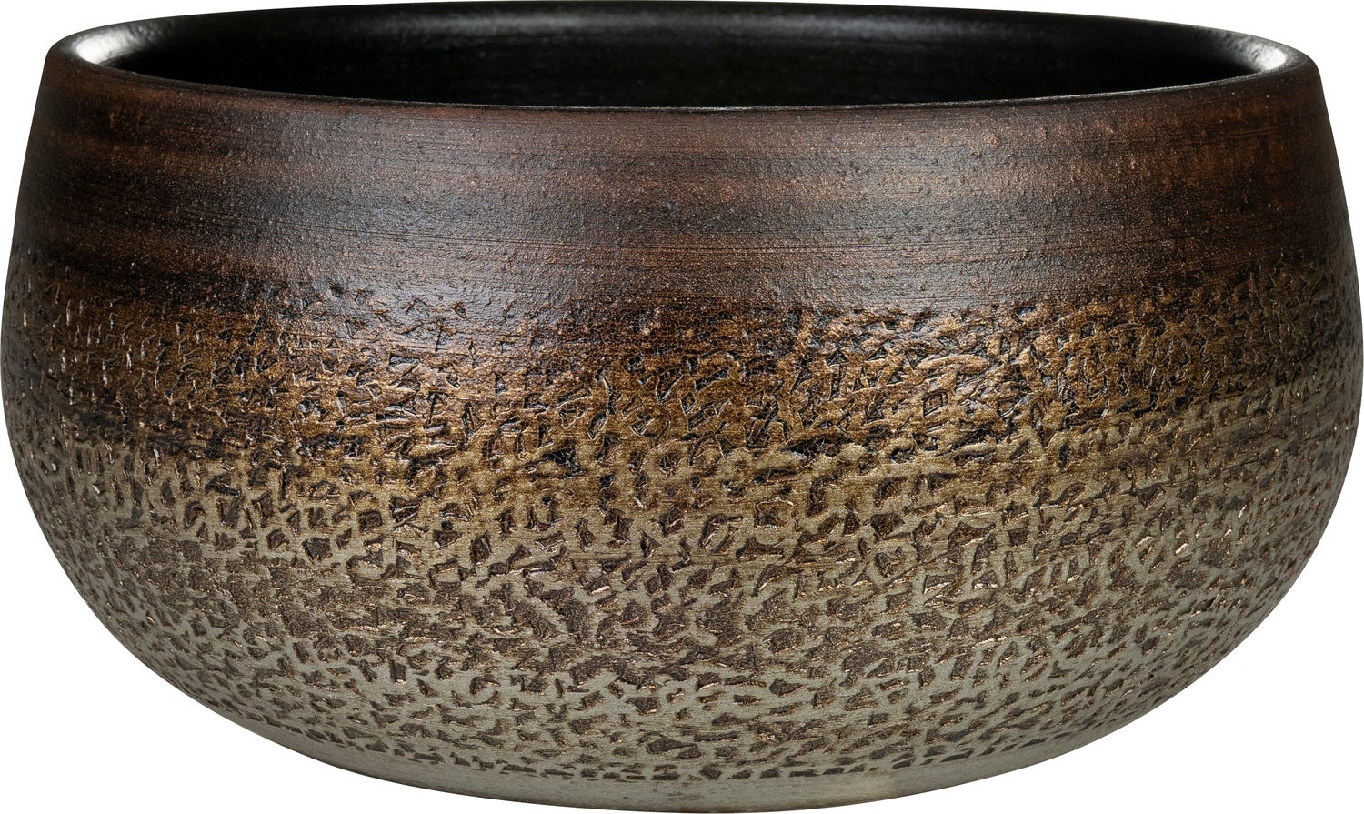 TS bloempot Mya goud / bruin D 28 H 13 cm