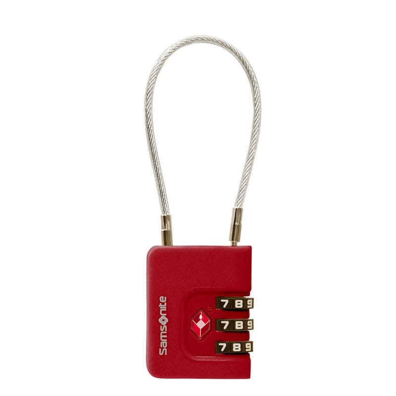 Samsonite TA Revolution Cablelock 3 Dial TSA Red