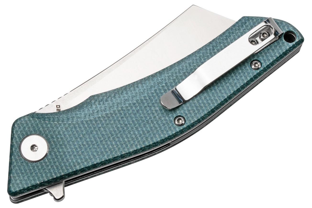 Bestech Cubis BG42C Stonewashed & Satin, Blue Micarta, zakmes