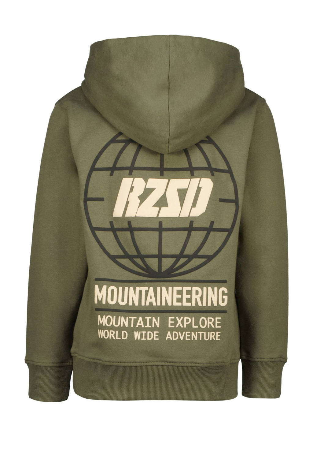 Raizzed hoodie Nulato met backprint armygroen