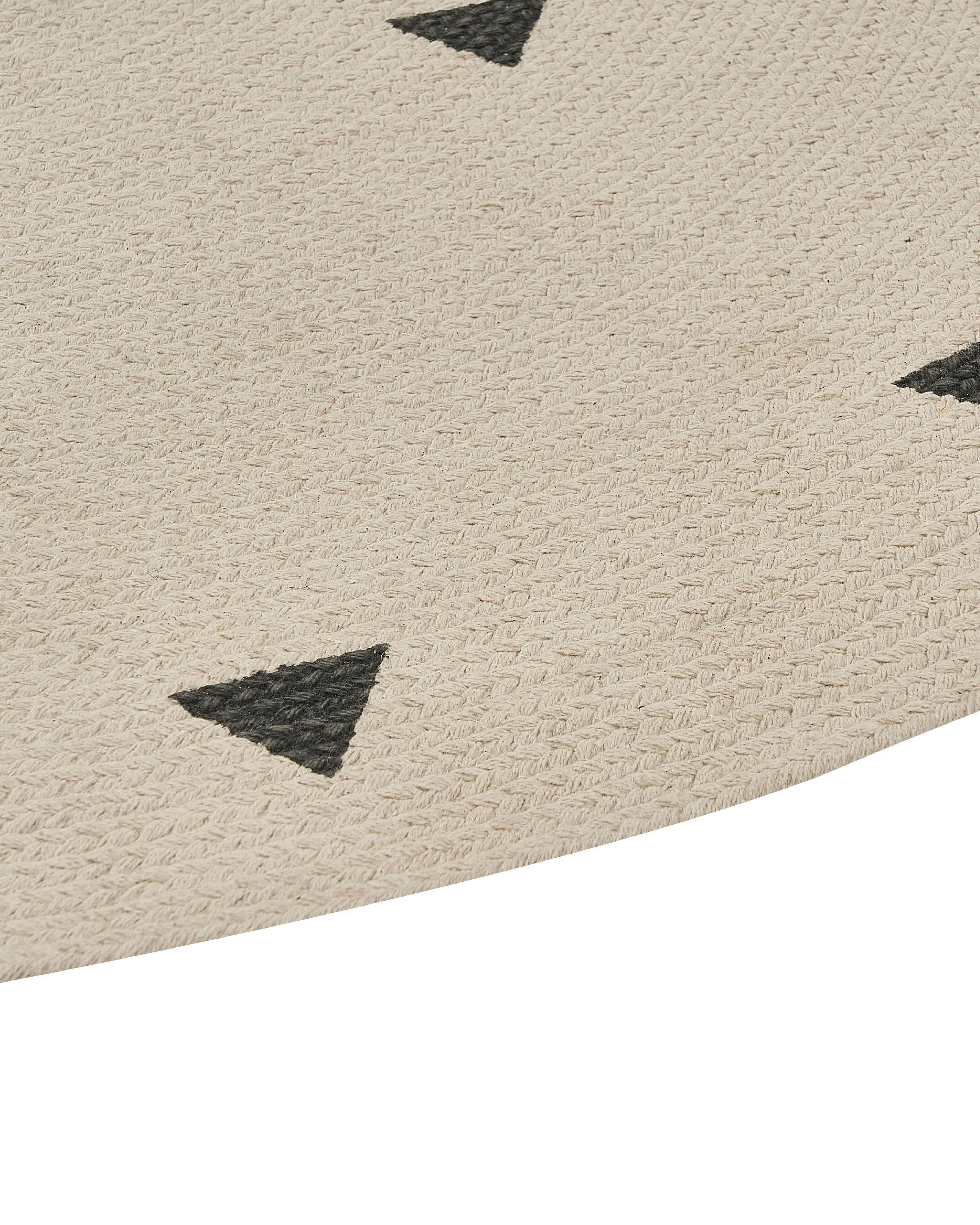 Kindervloerkleed DURG Beige ø 140 cm Katoen