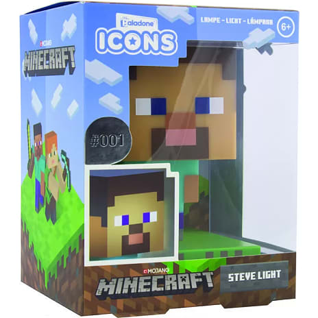 Minecraft Steve lampe - multifarvet