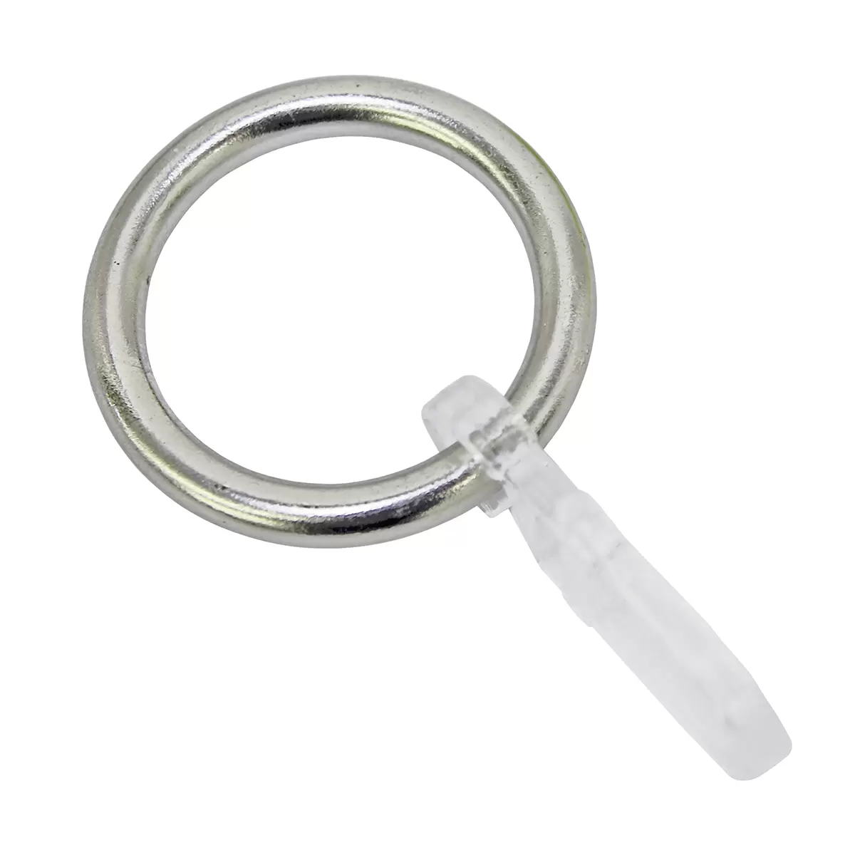 Vorhangring mit Faltenhaken Silber