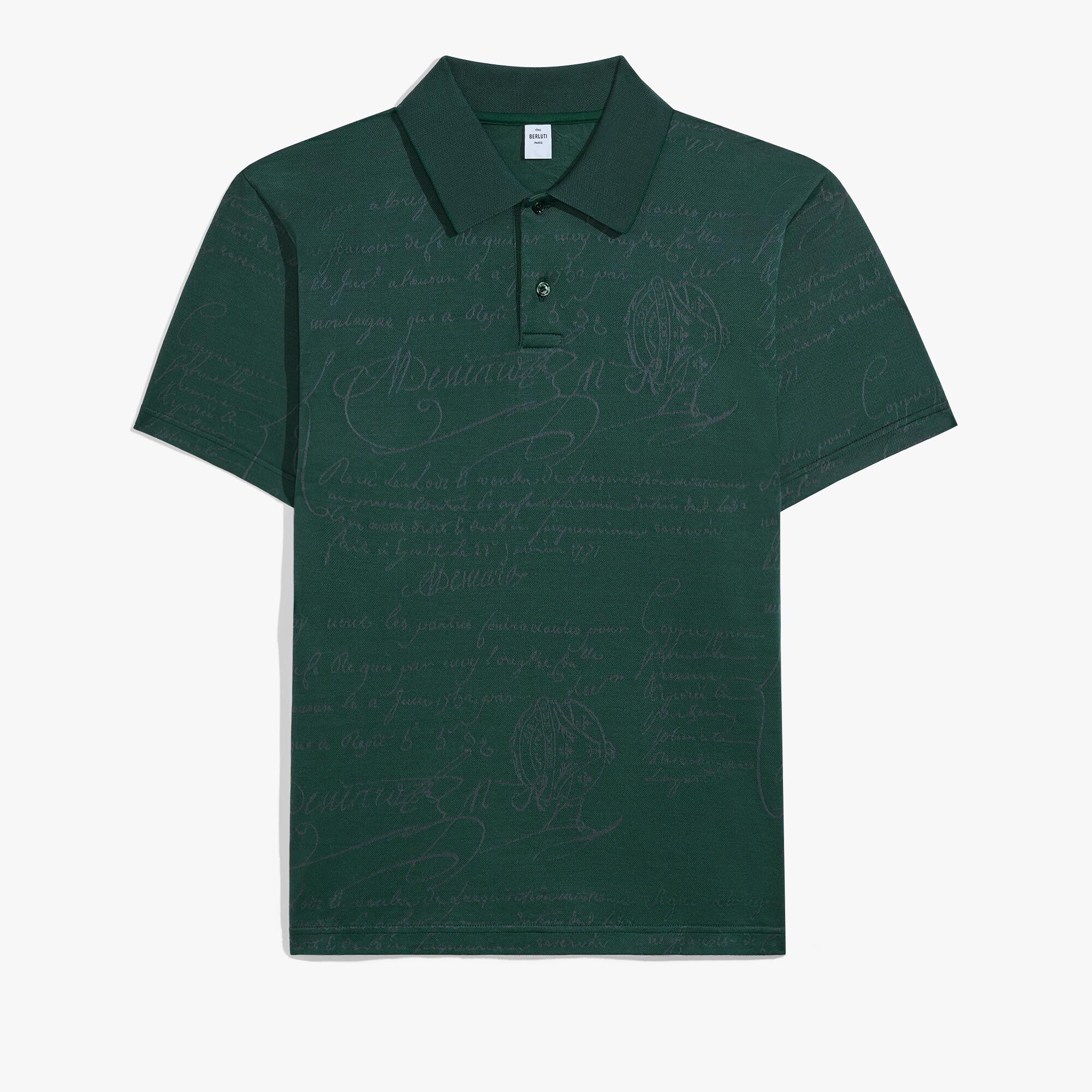 Polo Pique En Jacquard Scritto
