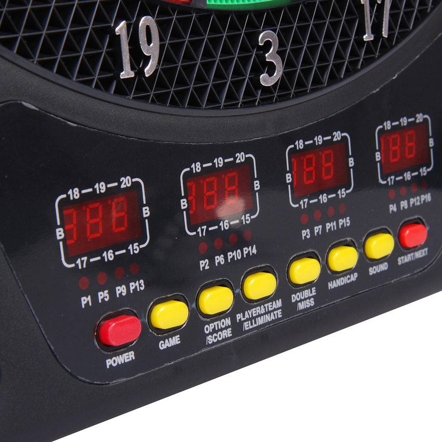 HOMCOM Elektronische Dartscheibe für bis zu 16 Spieler schwarz
