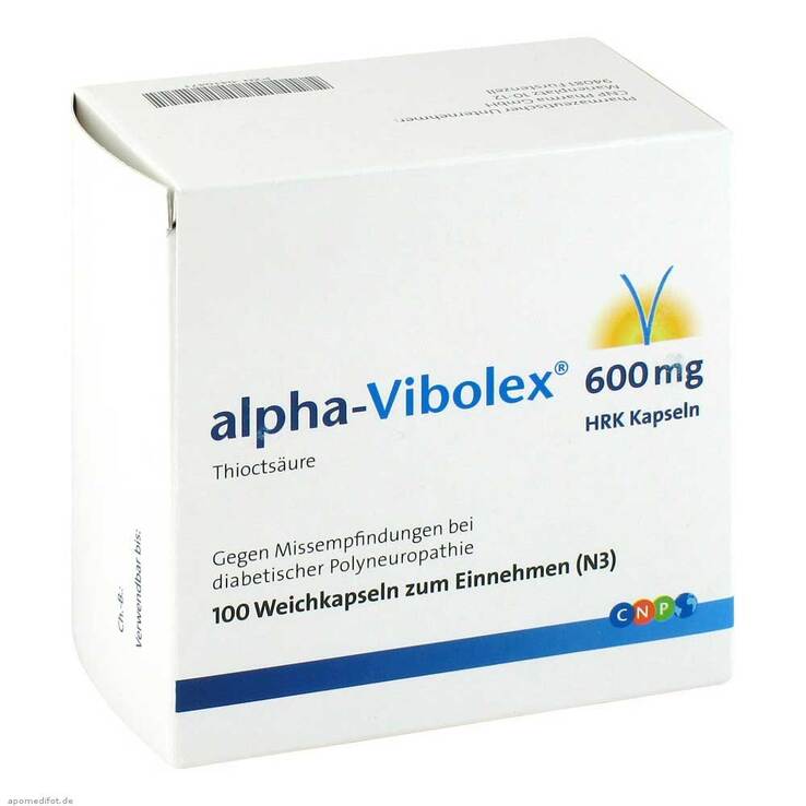 Alpha Vibolex 600 mg Hrk Weichkapseln, 100 St