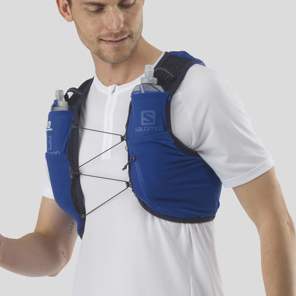 Sac trail SALOMON ACTIVE SKIN 8 SET NAUTICAL BLUE/MOOD INDIGO
