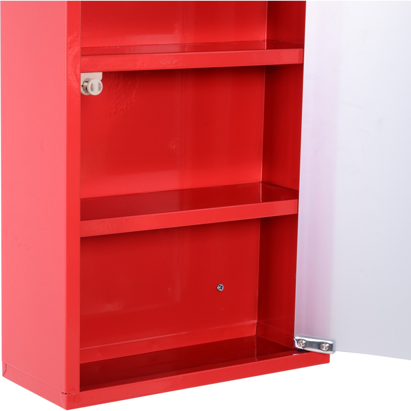 HOMCOM Medizinschrank zum Abschließen rot 30 x 12 x 60 cm (LxBxH)