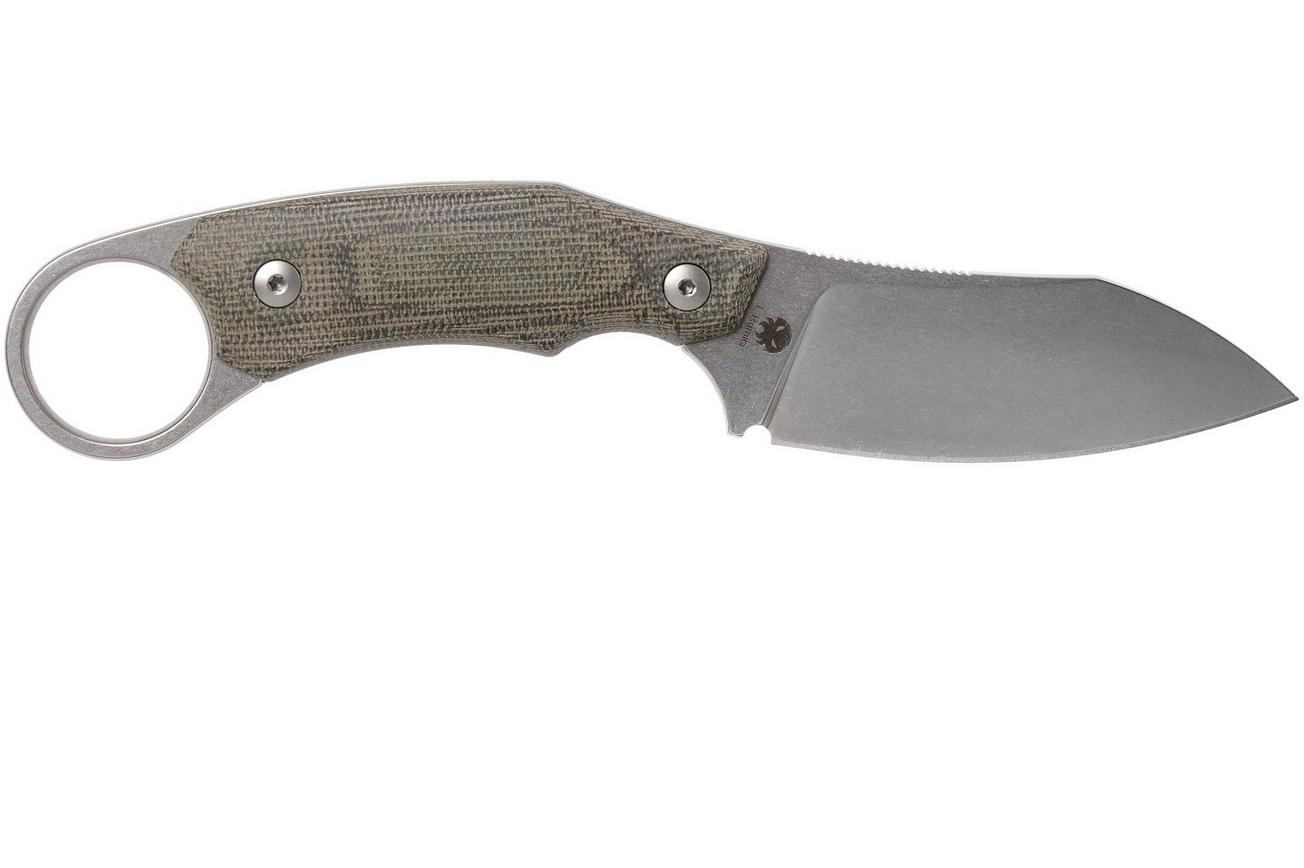 LionSteel H1 Skinner CVG Green Canvas Micarta vaststaand mes, Tommaso Rumici design