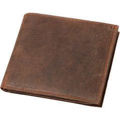 Portefeuille, format paysage, en cuir