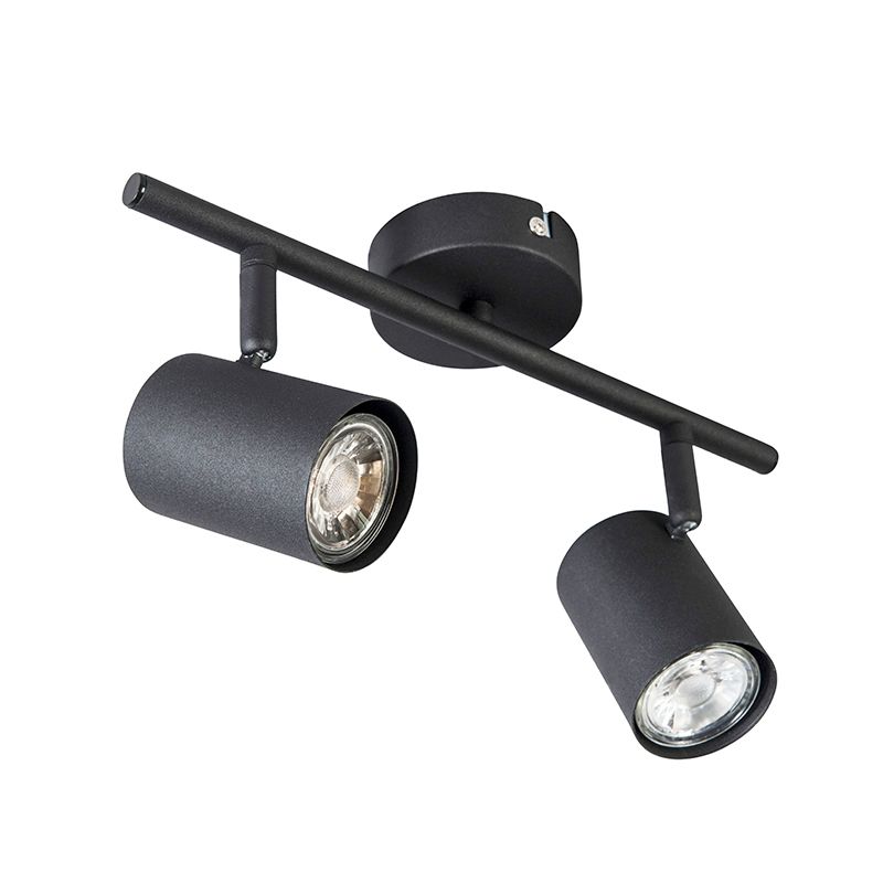 Smart spot zwart kantelbaar incl. 2 WiFi GU10 - Jeana