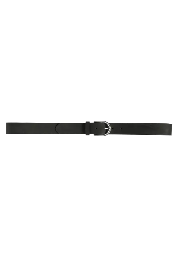 Velours Leder Gürtel - Black